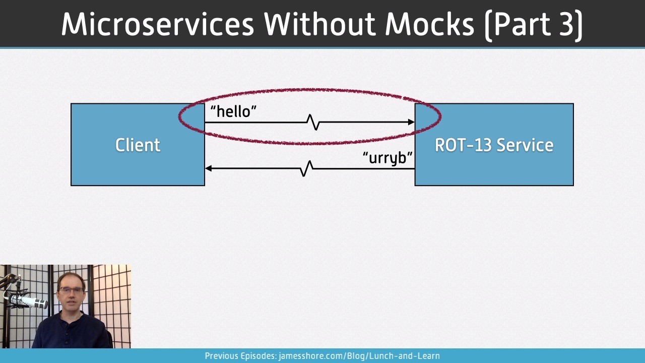 Screenshot of “Microservices Without Mocks, Part 3” episode