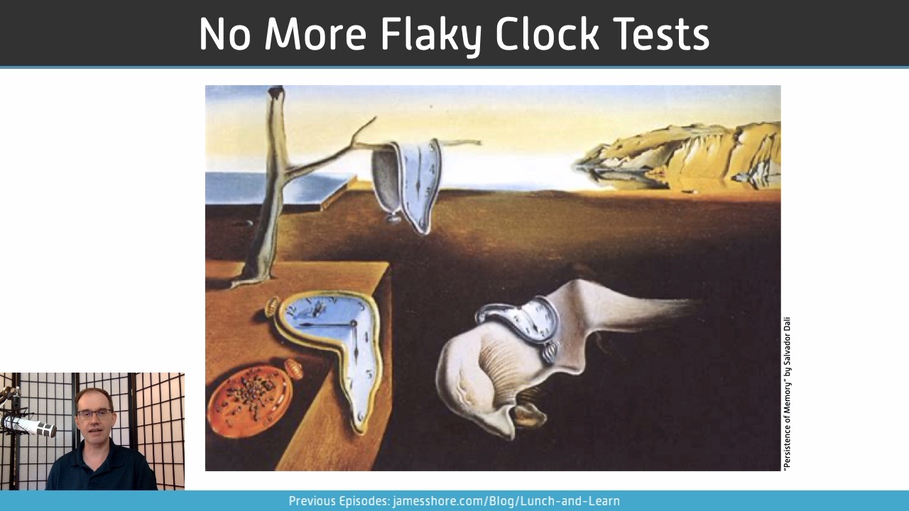 Screenshot of “No More Flaky Clock Tests” episode